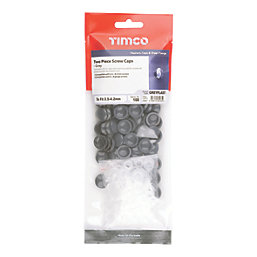 Timco Screw Caps Grey 6-8ga 100 Pack