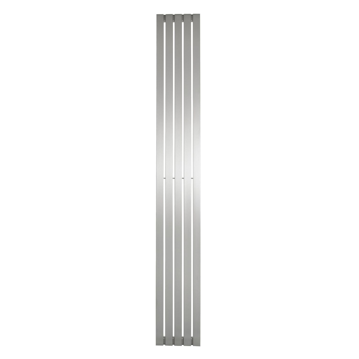 Time Lunar 1800mm x 240mm 2380BTU Matt Chrome Vertical Designer Radiator (641KL)