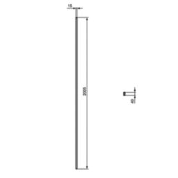 Ideal Standard I.life Silver 15mm Additional Wall Profile 15mm x 2005mm