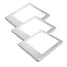 Sensio Horizon Triotone Square LED Cabinet Downlight Brushed Steel 10.8W 319lm 3 Pack
