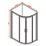 Framed Offset Quadrant Shower Enclosure LH&RH Polished Silver Effect/Clear 900mm x 760mm x 1850mm