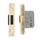 Smith & Locke Fire Rated  5 Lever Brass Deadlock 65mm Case - 44mm Backset