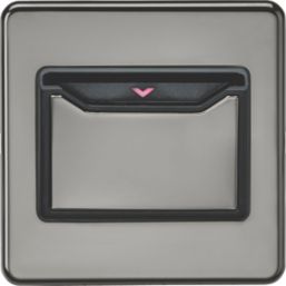 Knightsbridge  32A Key Card Switch Black Nickel with Black Inserts