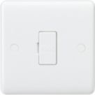 Knightsbridge Curved Edge 3A Unswitched Fused Spur  White