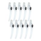 Smith & Locke Left & Right-Handed  Espagnolette Window Handle White 10 Pack