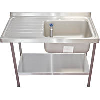 Franke Midi 1 Bowl Stainless Steel Catering Sink 1200 x 650mm
