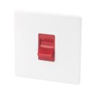 Varilight  45AX 1-Gang DP Cooker Switch Ice White  with Red Inserts