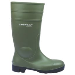 Dunlop Protomastor 142VP Size 12  Green Steel Toe Cap Safety Wellies