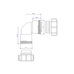 McAlpine MS4-ISO Compression Connection Bend 90° 32mm