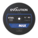 Evolution EVOMAX14ST Mild Steel Circular Saw Blade 355mm x 25.4mm 80T
