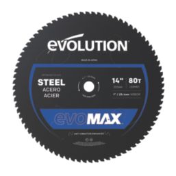 Evolution EVOMAX14ST Mild Steel Circular Saw Blade 355mm x 25.4mm 80T