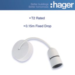 Hager 624SEL212/6 6" Pendant Set (Short Skirt) B22 White 75"