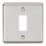 Knightsbridge  1-Module Grid Faceplate Brushed Chrome