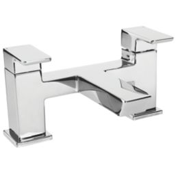 Refurb Bristan Cobalt Chrome 125mm Deck Mounted Lever 2 Tap Holes Bath Mixer Tap