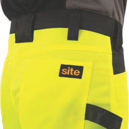 Site Ovett Hi-Vis Trousers Yellow/Black 38" W 32" L