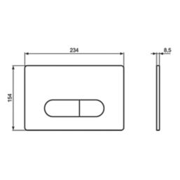 Ideal Standard Oleas P1 Dual-Flush Pneumatic Flushing Plate Silk Black