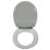 Croydex Lugano Soft-Close with Quick-Release Toilet Seat Moulded Wood Grey