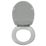 Croydex Lugano Soft-Close with Quick-Release Toilet Seat Moulded Wood Grey