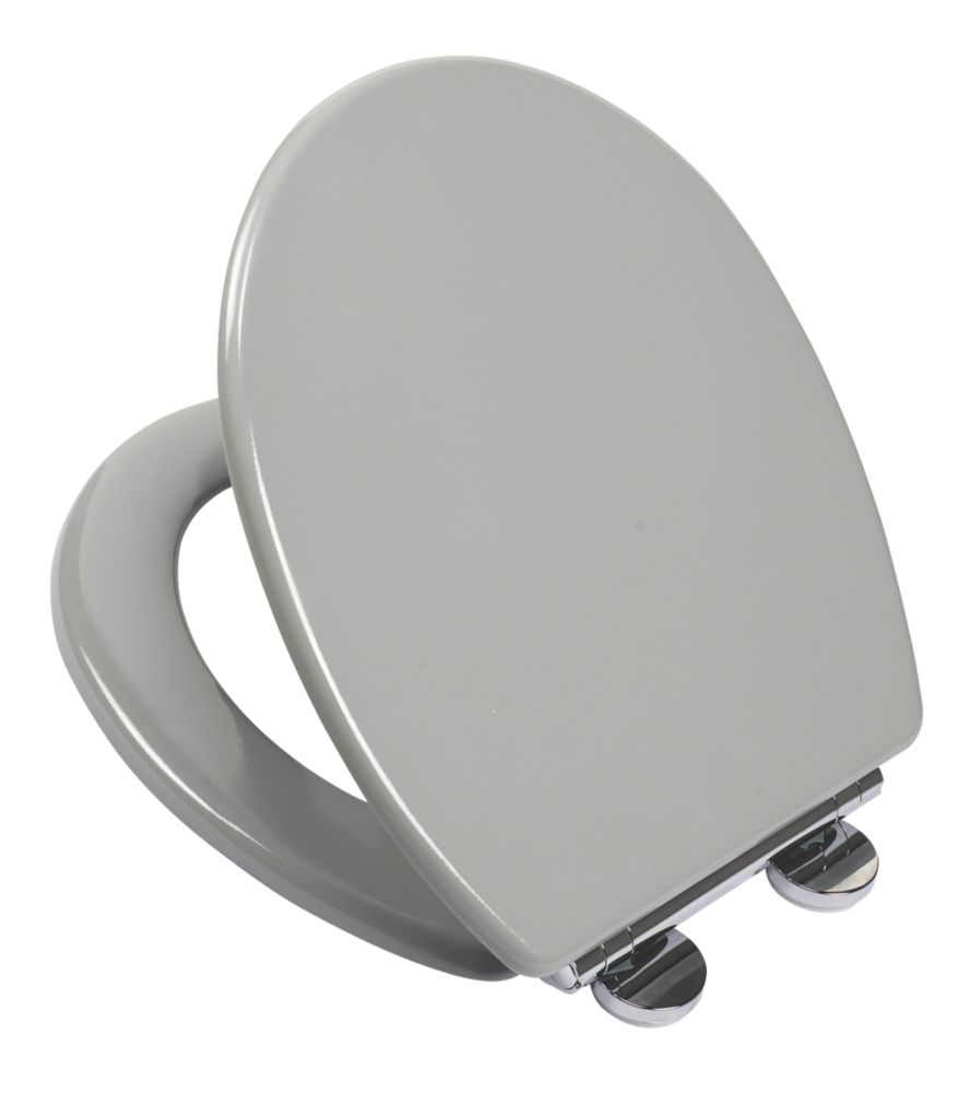 Croydex Lugano SoftClose with QuickRelease Toilet Seat Moulded Wood