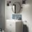 Splashwall Vanity Splashback Gloss Glacier White/Neptune Blue 250mm x 600mm x 4mm