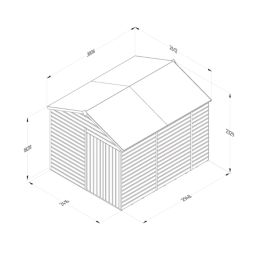 Forest Beckwood 8' x 9' 6" (Nominal) Apex Shiplap Timber Shed with Base & Assembly