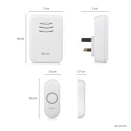 Byron DBY-22312UK Plug-In Wireless Doorbell Kit White 2 Piece Set