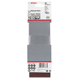 Bosch X440 80 Grit Multi-Material Sanding Belts 457mm x 75mm 3 Pack