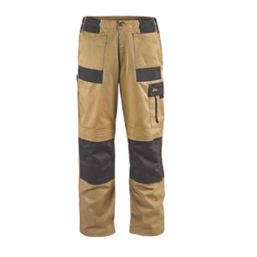 Site Pointer Work Trousers Stone / Black 36" W 32" L