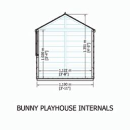 Shire Bunny 4' x 4' (Nominal) Shiplap T&G Timber Playhouse