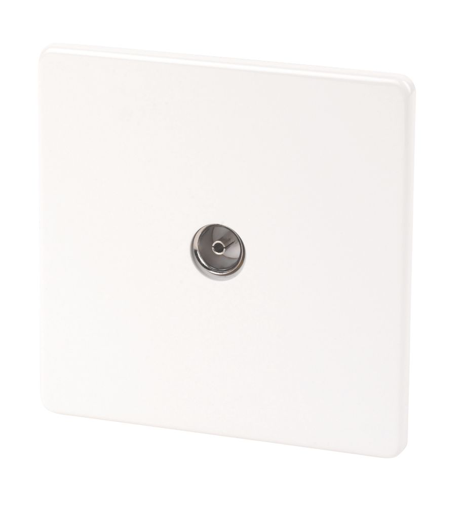 Varilight  1-Gang Coaxial TV Socket Ice White