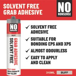 No Nonsense  Solvent-Free Multi-Purpose Adhesive Buff 310ml
