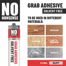 No Nonsense  Solvent-Free Multi-Purpose Adhesive Buff 310ml