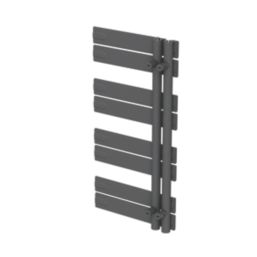 Flomasta Cantilever 800mm x 400mm 1017BTU Anthracite Vertical Designer Radiator