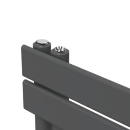Flomasta Cantilever 800mm x 400mm 1017BTU Anthracite Vertical Designer Radiator