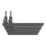 Flomasta Cantilever 800mm x 400mm 1017BTU Anthracite Vertical Designer Radiator