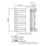 Flomasta Cantilever 800mm x 400mm 1017BTU Anthracite Vertical Designer Radiator