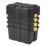 Refurb Essentials 49Ltr 390mm x 590mm x 350mm Black/Yellow Storage Trunk 4 Pack
