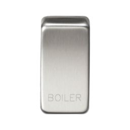 Knightsbridge 'BOILER' Switch Cover Brushed Chrome
