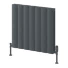 Reina Loco Double 600mm x 660mm 2459BTU Anthracite Horizontal Designer Radiator