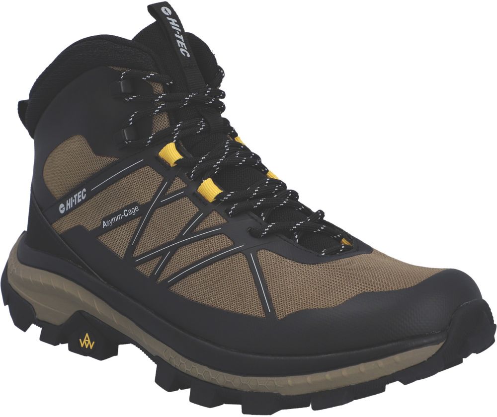 Hi-Tec Infuse Mid Size 7 Black / Brown Waterproof Non Safety Work Boots ...