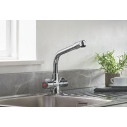 Bristan Manhattan Mono Kitchen Mixer Taps Chrome-Plated 1 Pair