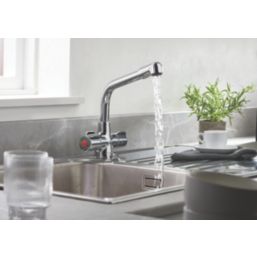 Bristan Manhattan Mono Kitchen Mixer Taps Chrome-Plated 1 Pair