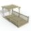 Forest Ultima 16' x 8' (Nominal) Flat Pergola & Decking Kit with 3 x Balustrades (4 Posts) & Canopy