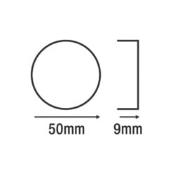 Smith & Locke  Euro Escutcheon (Single) Black Nickel 50mm