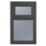 Crystal  Top Opening Obscure Triple-Glazed Casement Anthracite on White uPVC Window 610mm x 820mm