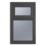 Crystal  Top Opening Obscure Triple-Glazed Casement Anthracite on White uPVC Window 610mm x 820mm