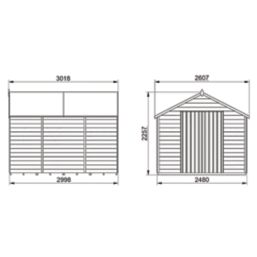 Forest  8' x 10' (Nominal) Apex Overlap Timber Shed