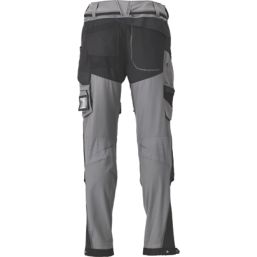 Mascot Customized Work Trousers Stone Grey/Black 38.5" W 32" L