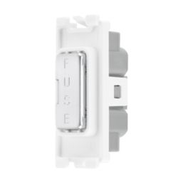 British General  13A Grid Fused Spur Brushed Steel