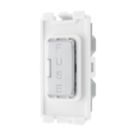 British General  13A Grid Fused Spur Brushed Steel